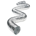 10m aluminium uninsulated flexible ducting. showing lightweight, corrugated metal for ventilation or HVAC use.