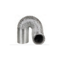 10-meter Aliflex uninsulated flexible ductshowing the black plastic exterior and flexible corrugated design. 