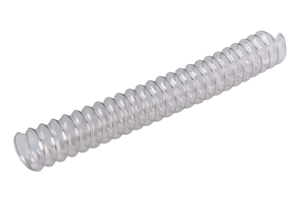 Flexible 10-meter HDPU ducting showing the lightweight, durable, and flexible air ventilation duct.