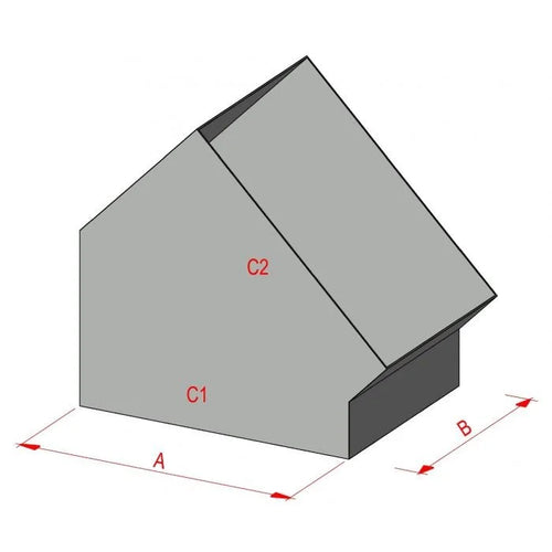 45 Degree Rectangular Ductwork Bend