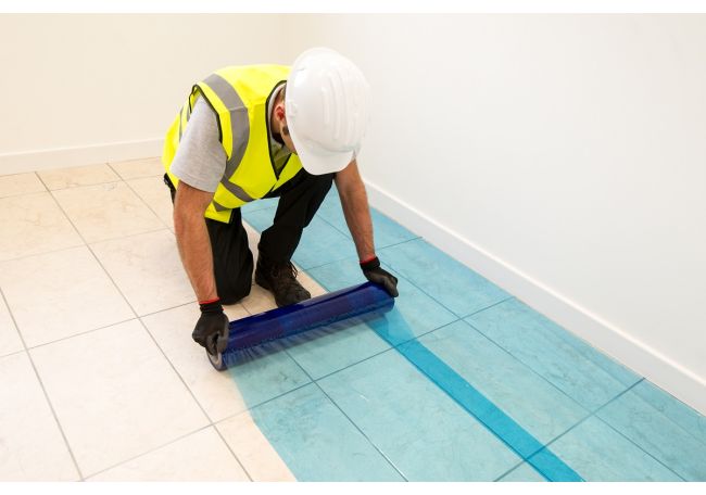 Self-Adhesive Protective Blue Film Roll for Ductwork – 600mm x 100m