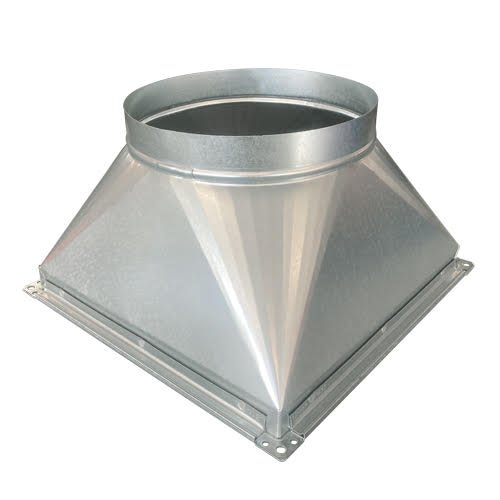 Square to Round Rectangular Ductwork Transition